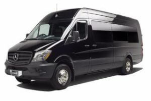 (B) Mercedes Sprinter (Bench Seating) (High Roof) (up to 14 passengers) (COMING SOON)